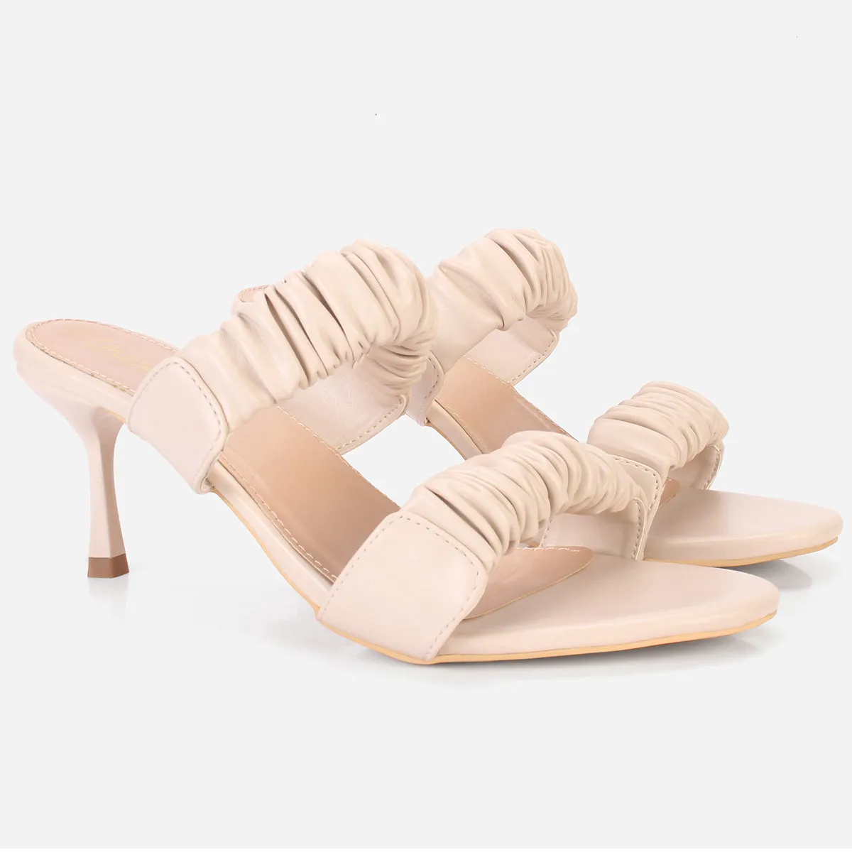 Womens "CLAUDIA" Stiletto Heeled Slip on Sandals