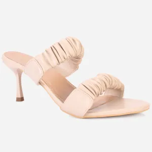 Womens "CLAUDIA" Stiletto Heeled Slip on Sandals