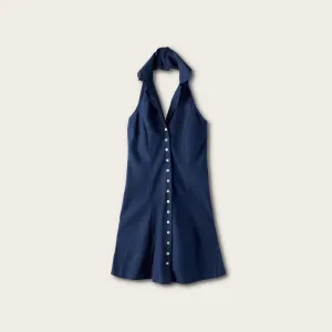 Women's Sleeveless Collared Mini Dress