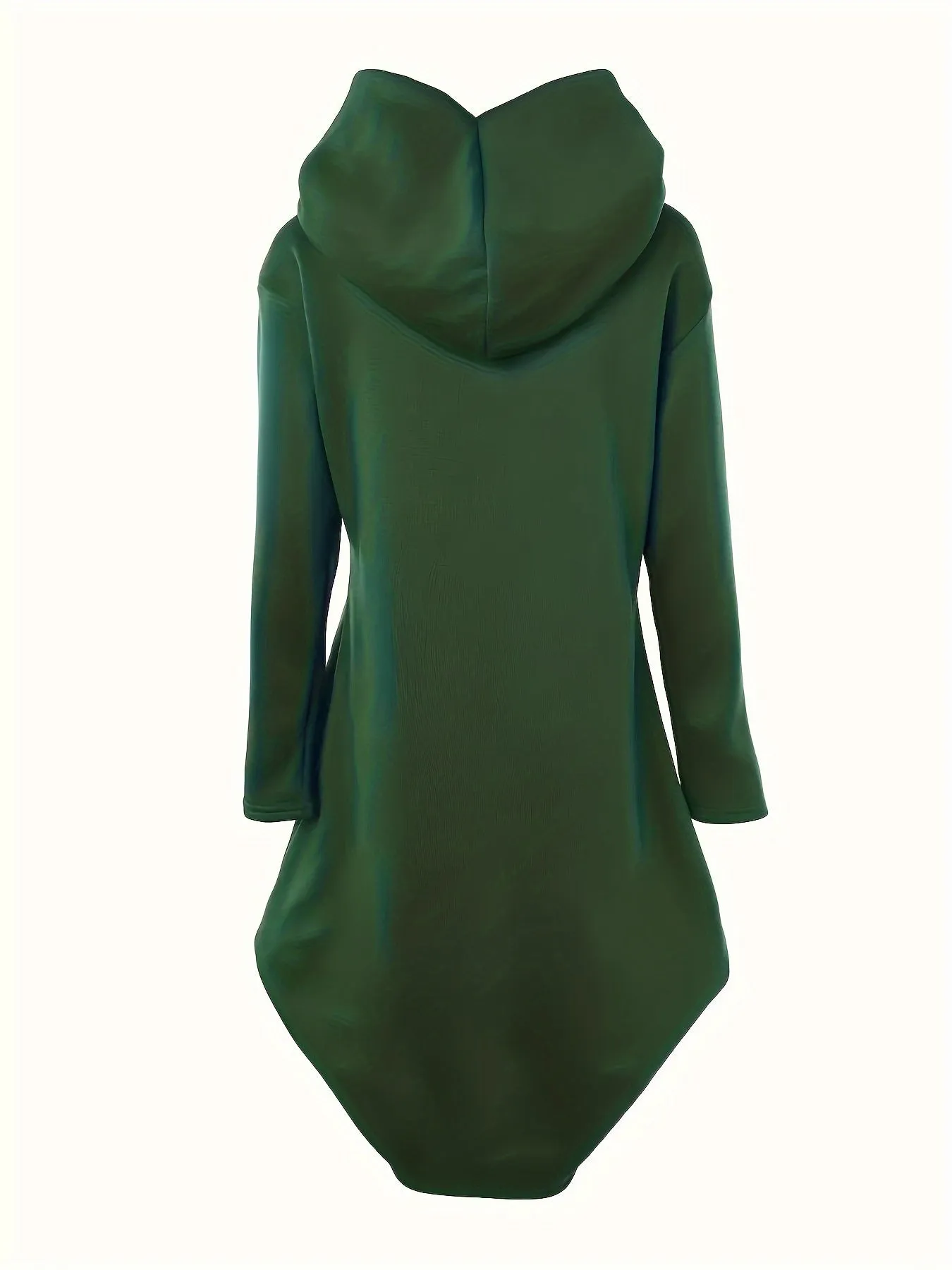 Womens Stylish MidLength Hooded Dress with Kangaroo Pocket