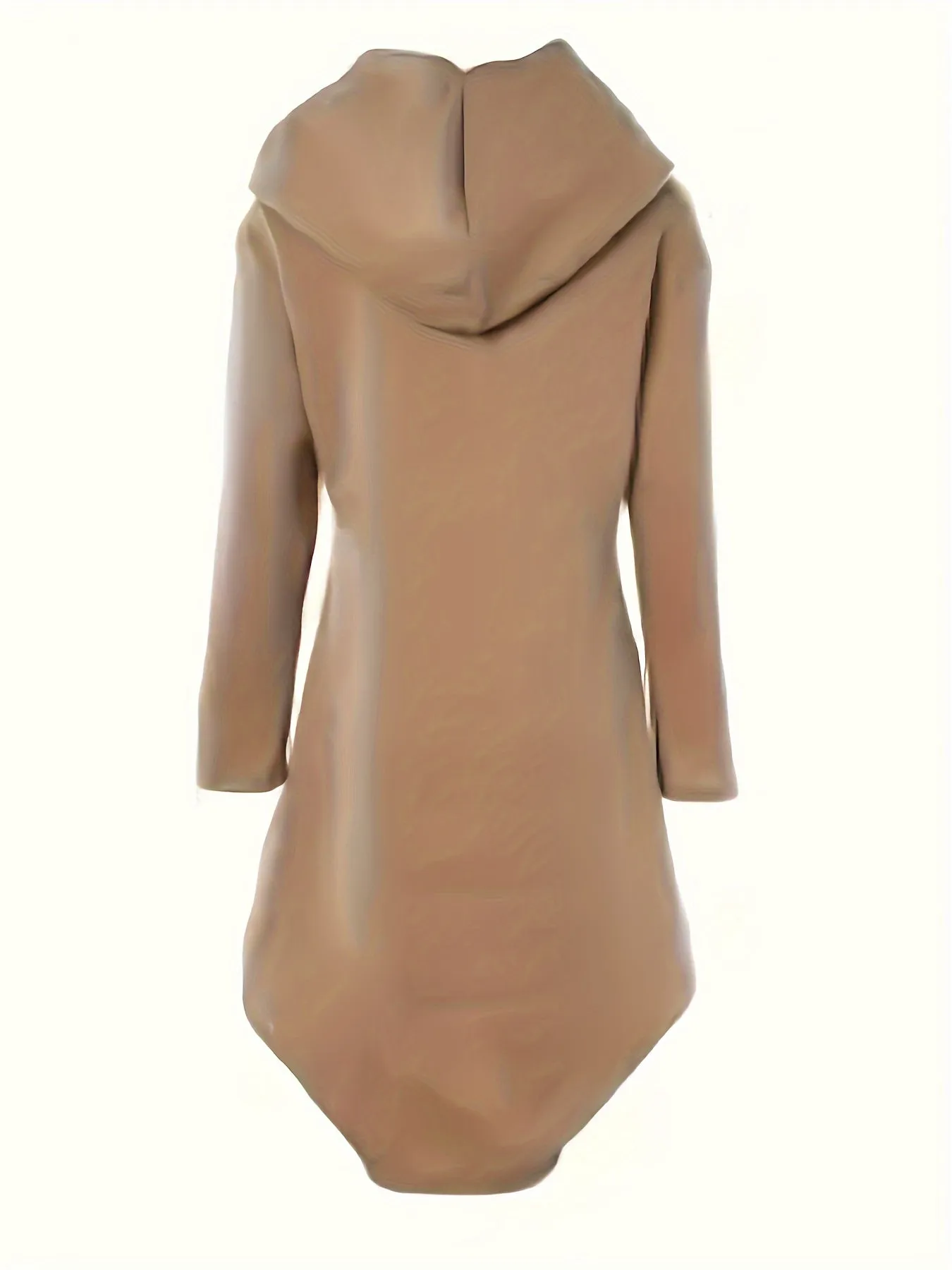 Womens Stylish MidLength Hooded Dress with Kangaroo Pocket