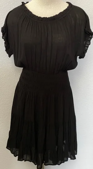 WOVEN TIERED SMOCKED WAIST DRESS