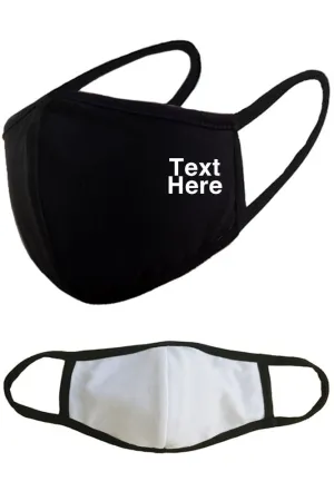 Your Own Text Customization Unisex Reusable Washable Mouth Cotton Face Masks for Adults Kids - Made in USA