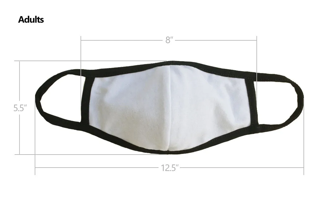 Your Own Text Customization Unisex Reusable Washable Mouth Cotton Face Masks for Adults Kids - Made in USA